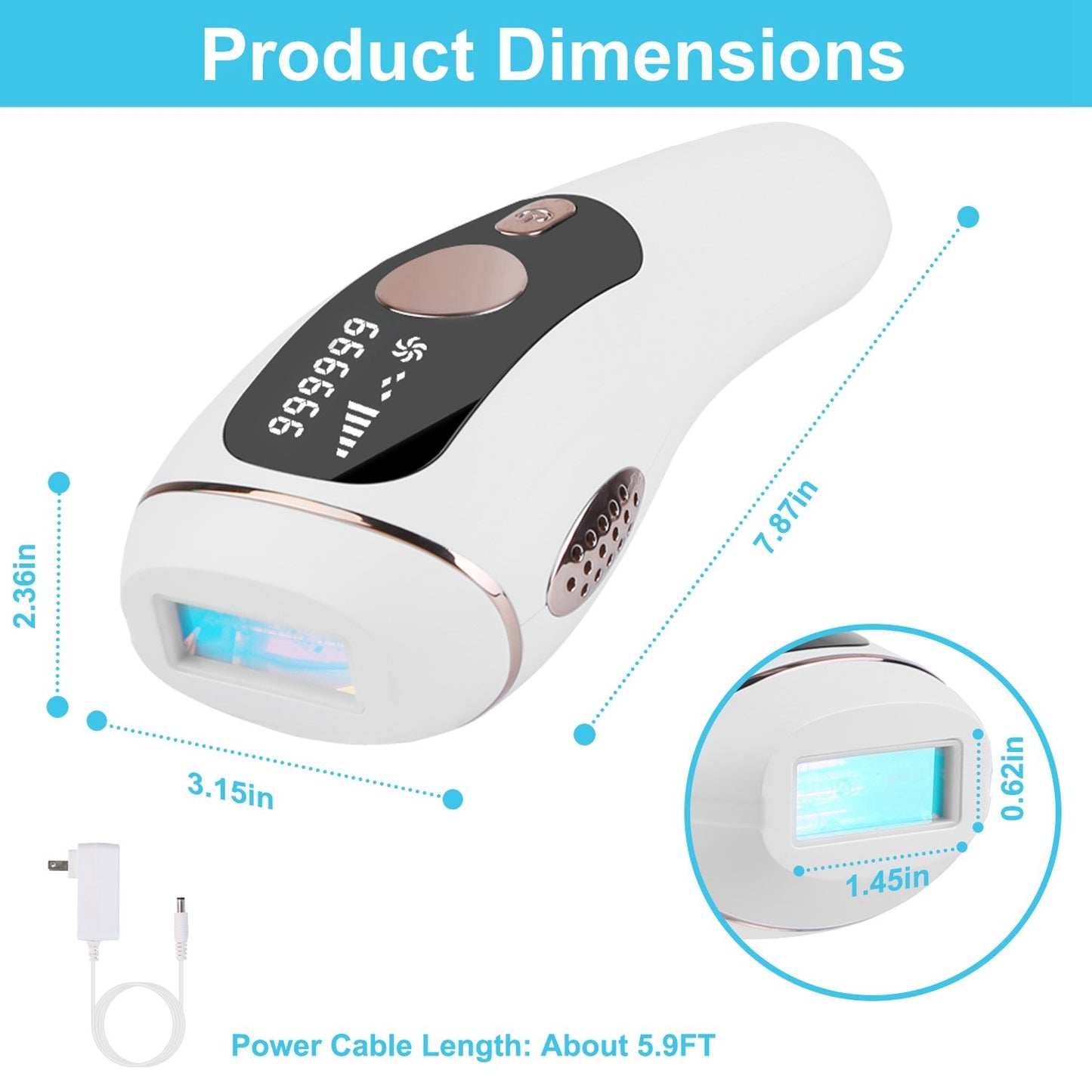 1Pc Laser Hair Removal For Woman Man Ice Cooling Permanent IPL Hair Remover With Painless 999999 Flashes Home Use Lasting Hair Reduction For Armpits Legs Arms Bikini Line