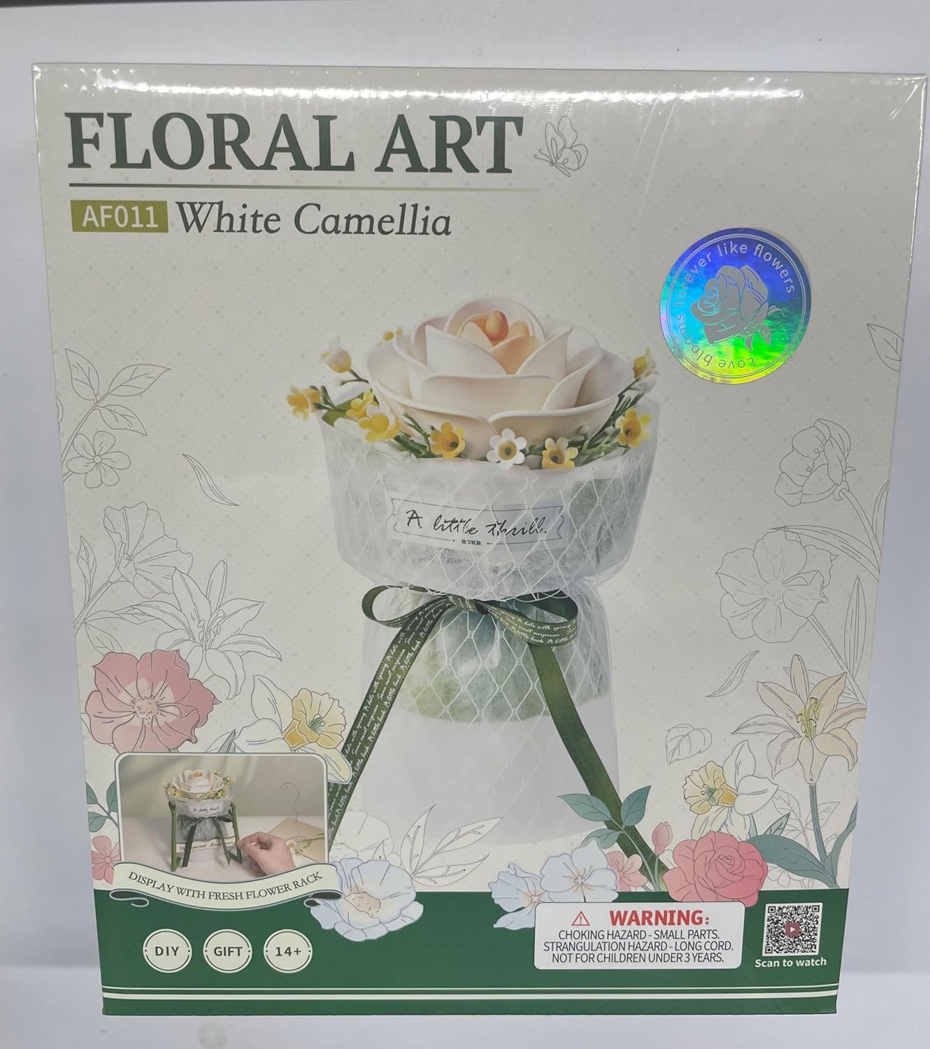 ROBOTIME Artificial Flowers 3D Puzzle Model Kits Puzzles For Adults To Build, Decoration Home Decor Accessories Living Room Gifts For Women, Camellia