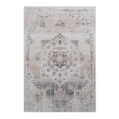 LOOM  LUXE Collection 2X3 Cream Ivory Bordered Non-Shedding Living Room Bedroom Dining Home Office Stylish And Stain Resistant Area Rug