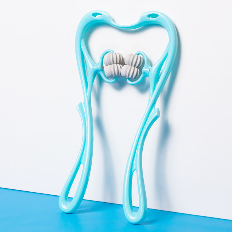 6-Wheel Manual Neck Massager for Pain Relief