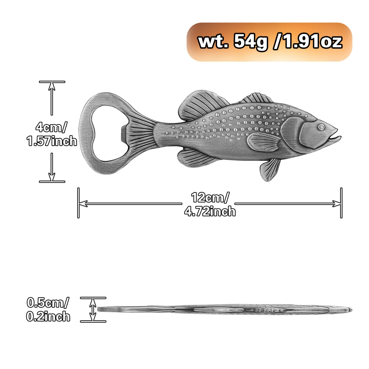 Creative Sea Bassr Bottle Opner With Velvet Bag , Exclusive Gift For Fishing Enthusiasts, Bar Tool For Beer Enthusiasts, Ideal For Home And Bar Use, Novel Bar Accessories For Opening Beer